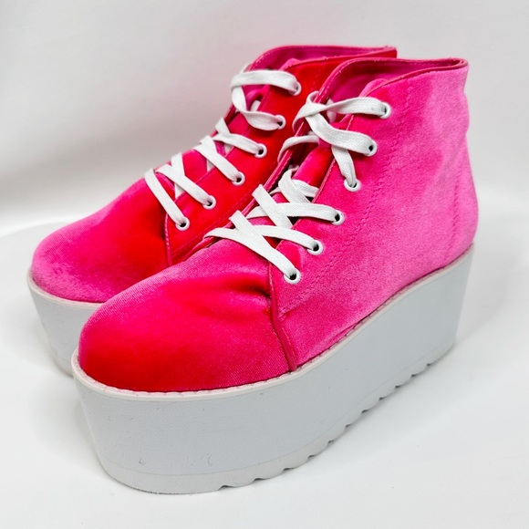 Privileged Batletta Platform Sneakers Velour SZ 10 Dolls Kills - Picture 10 of 12
